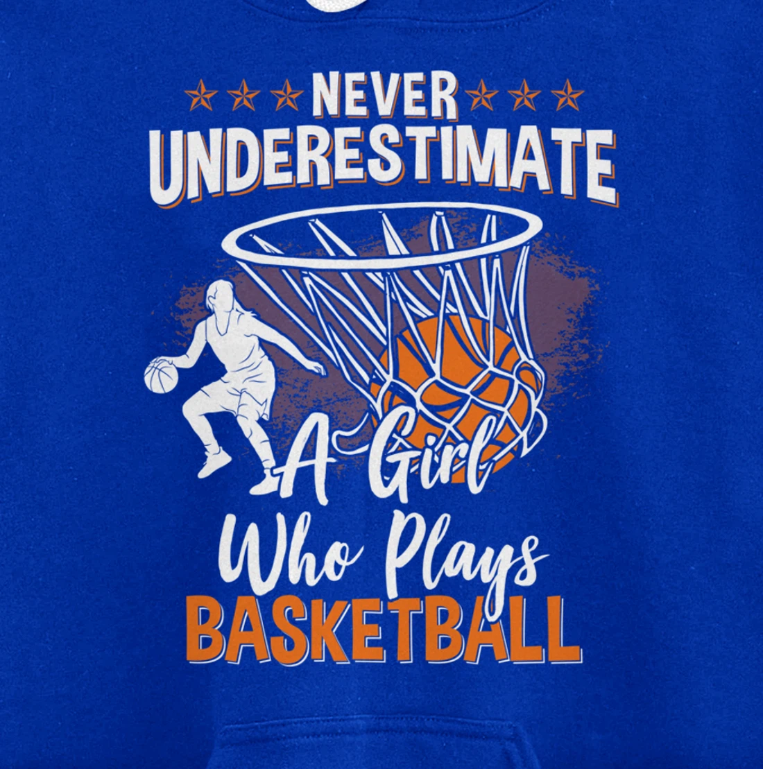 Basketball Women Girls Basketball Player Basketball Fan Pullover Hoodie