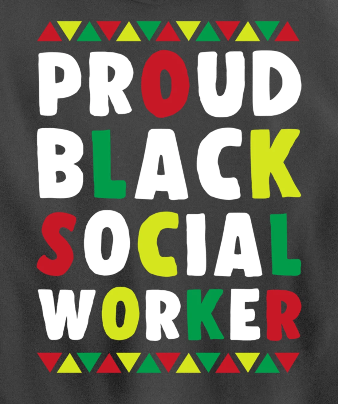 Proud Black Social Worker African American Caseworker Themed Pullover Hoodie