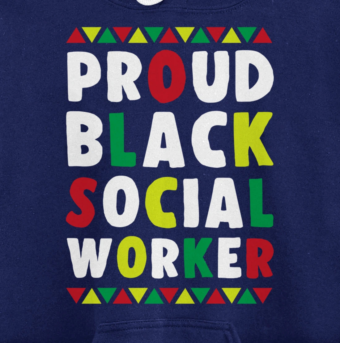 Proud Black Social Worker African American Caseworker Themed Pullover Hoodie