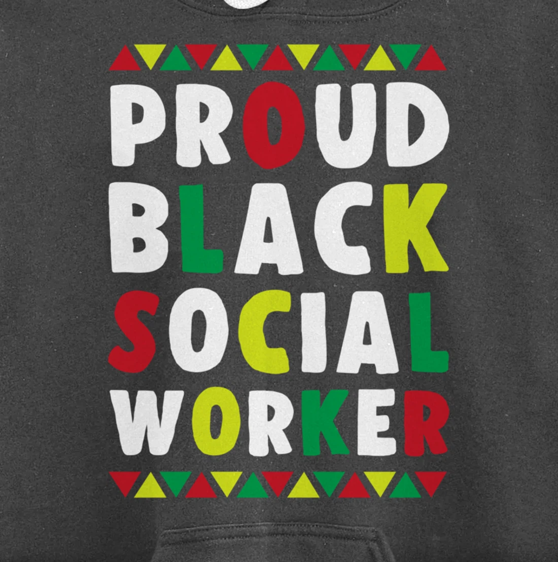 Proud Black Social Worker African American Caseworker Themed Pullover Hoodie