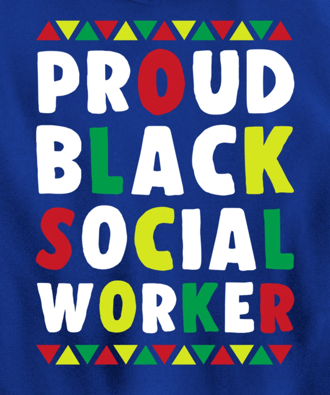 Proud Black Social Worker African American Caseworker Themed Pullover Hoodie
