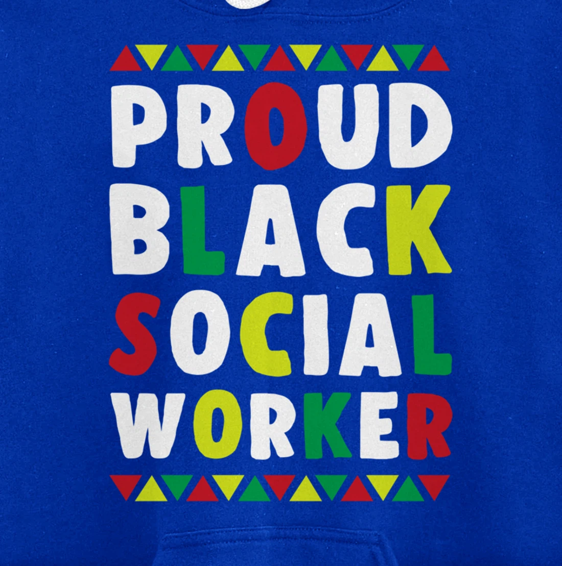 Proud Black Social Worker African American Caseworker Themed Pullover Hoodie