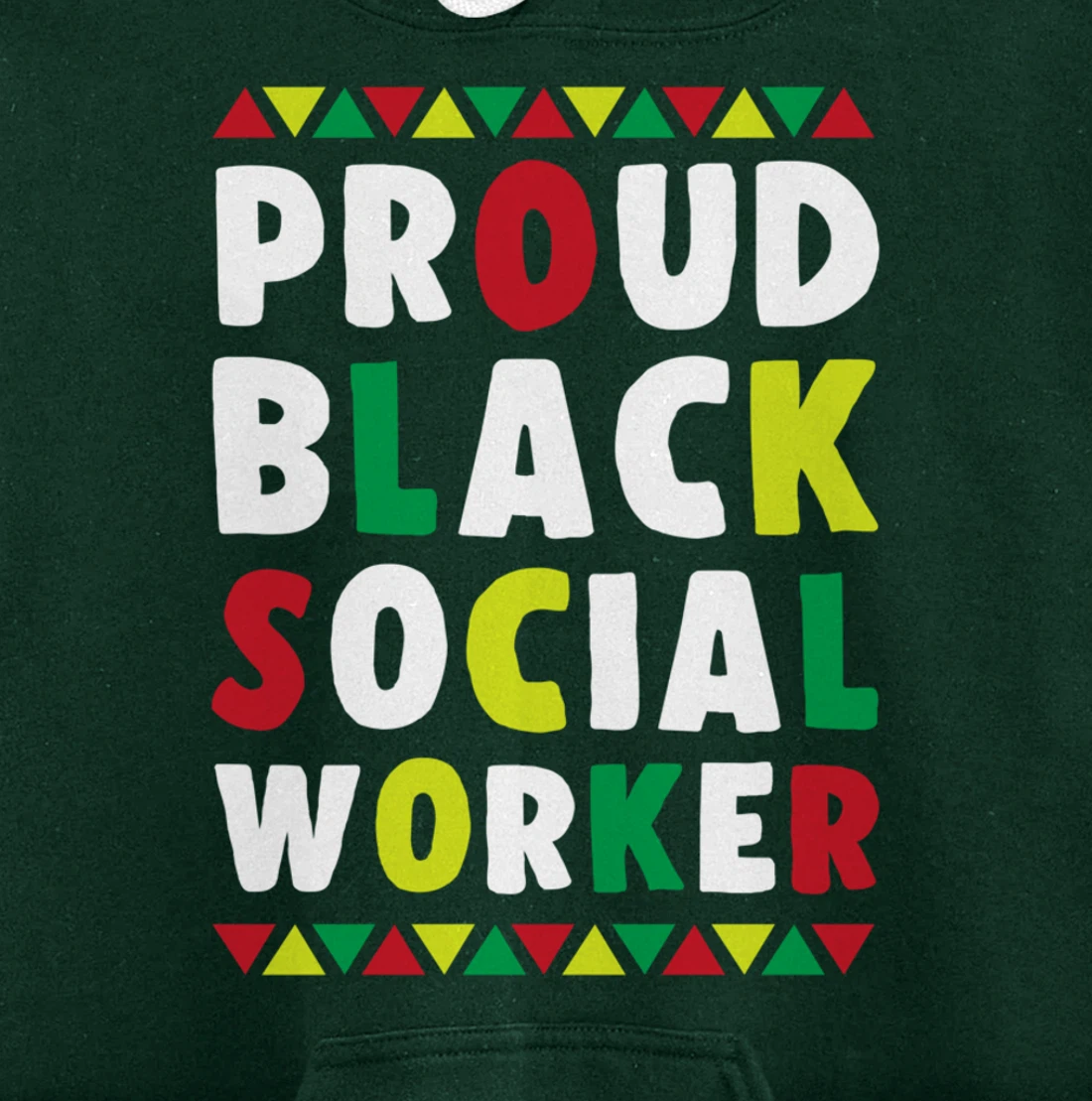 Proud Black Social Worker African American Caseworker Themed Pullover Hoodie