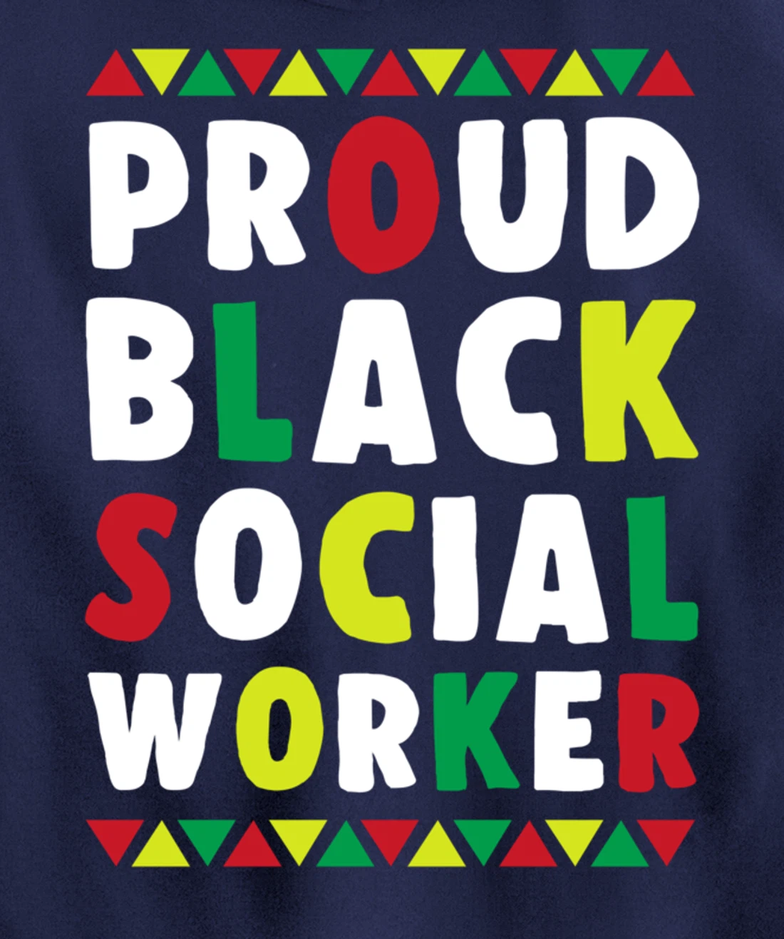 Proud Black Social Worker African American Caseworker Themed Pullover Hoodie