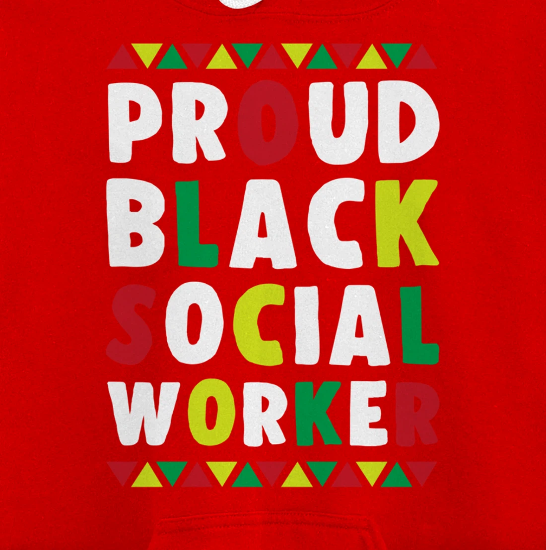 Proud Black Social Worker African American Caseworker Themed Pullover Hoodie
