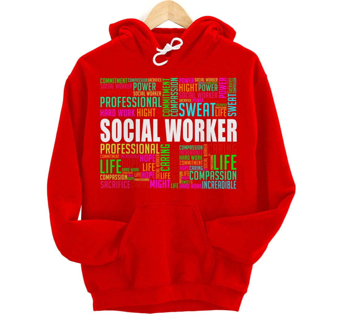 Love Social Worker Caseworker Public Servant Service Pullover Hoodie