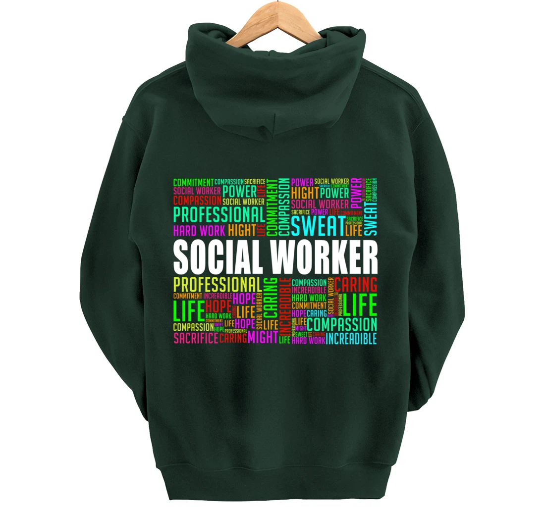 Love Social Worker Caseworker Public Servant Service Pullover Hoodie