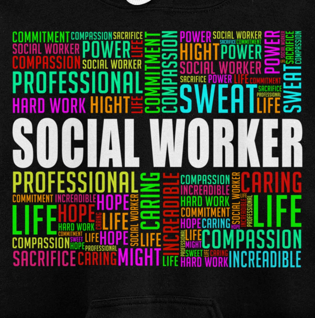 Love Social Worker Caseworker Public Servant Service Pullover Hoodie