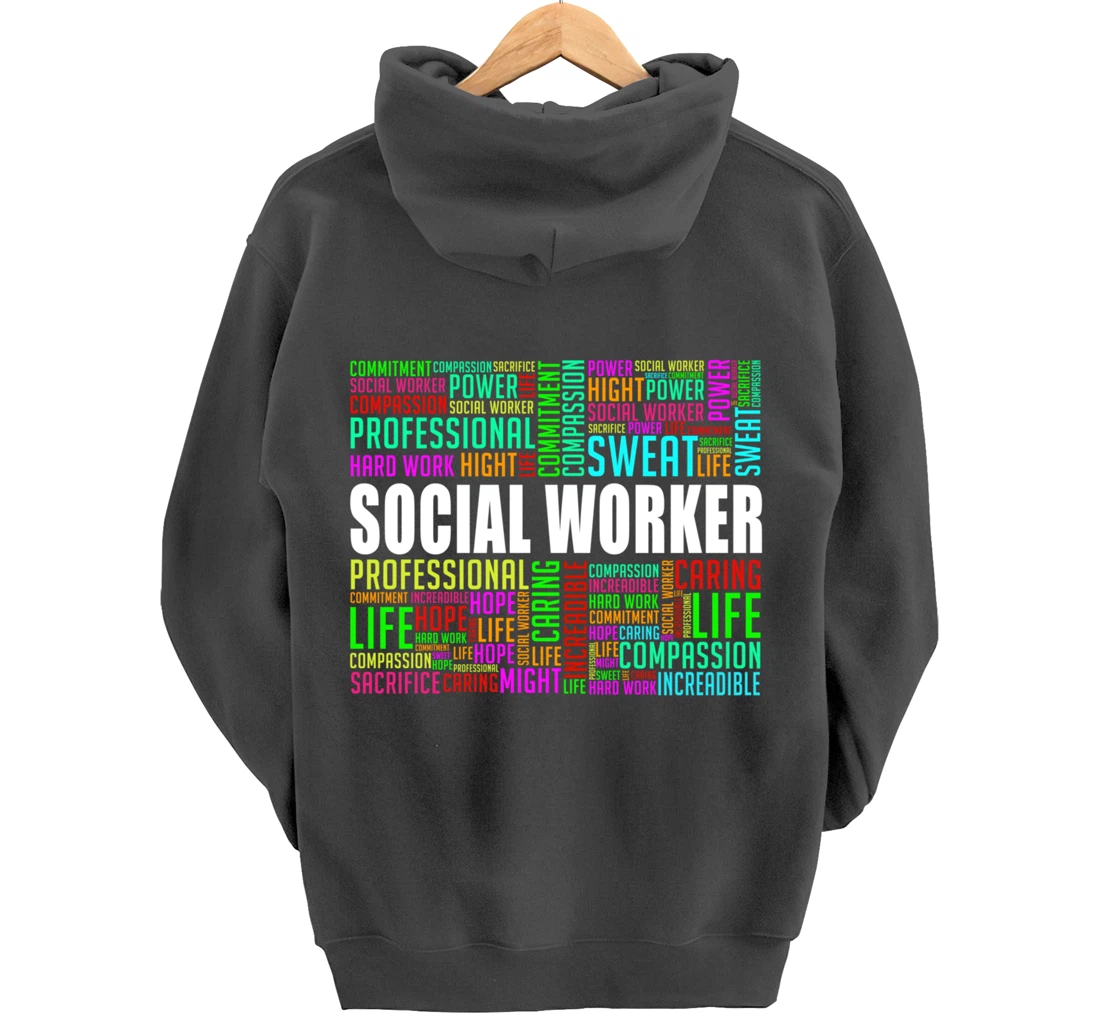Love Social Worker Caseworker Public Servant Service Pullover Hoodie