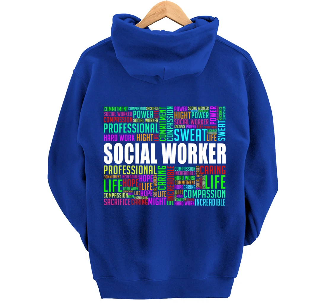 Love Social Worker Caseworker Public Servant Service Pullover Hoodie