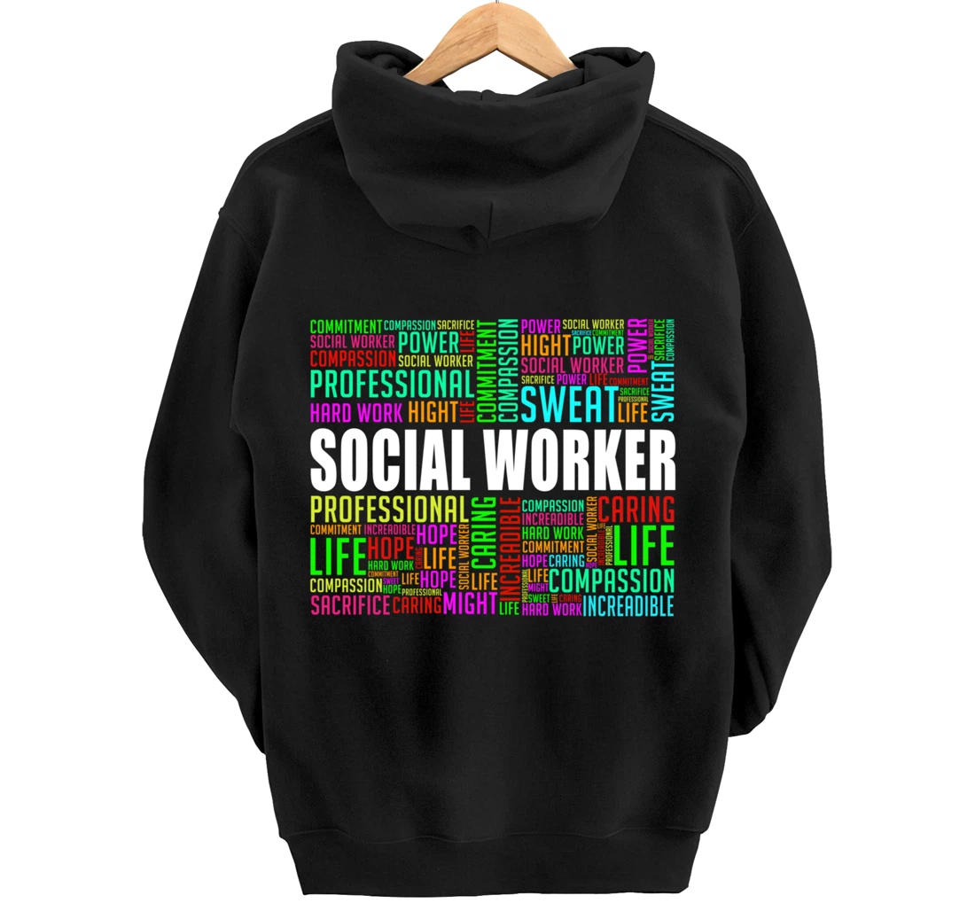 Love Social Worker Caseworker Public Servant Service Pullover Hoodie
