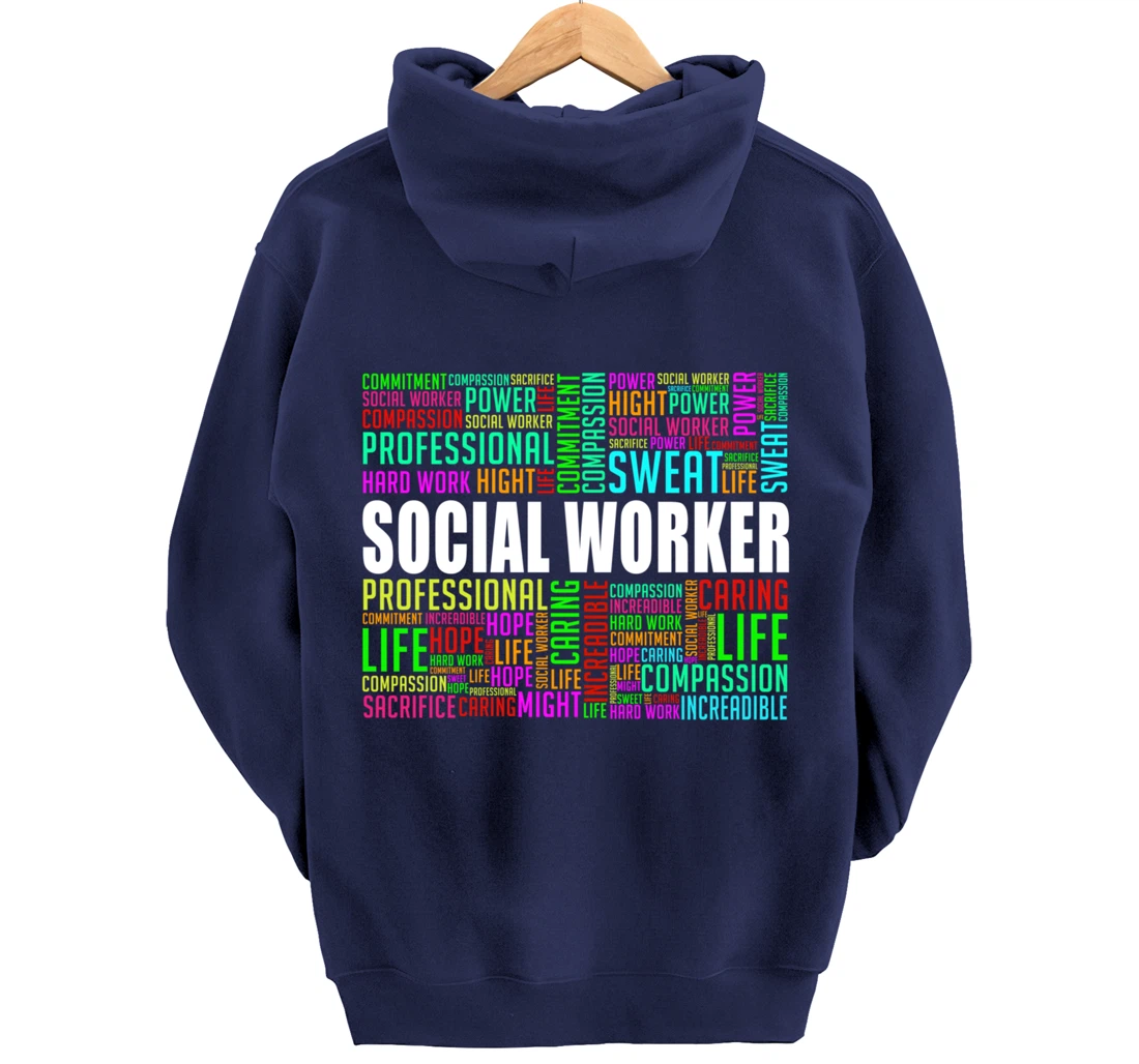 Love Social Worker Caseworker Public Servant Service Pullover Hoodie