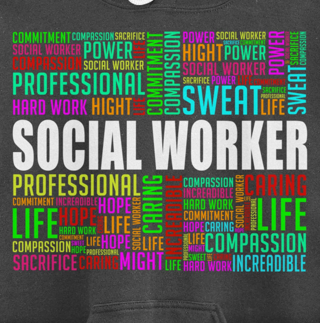 Love Social Worker Caseworker Public Servant Service Pullover Hoodie