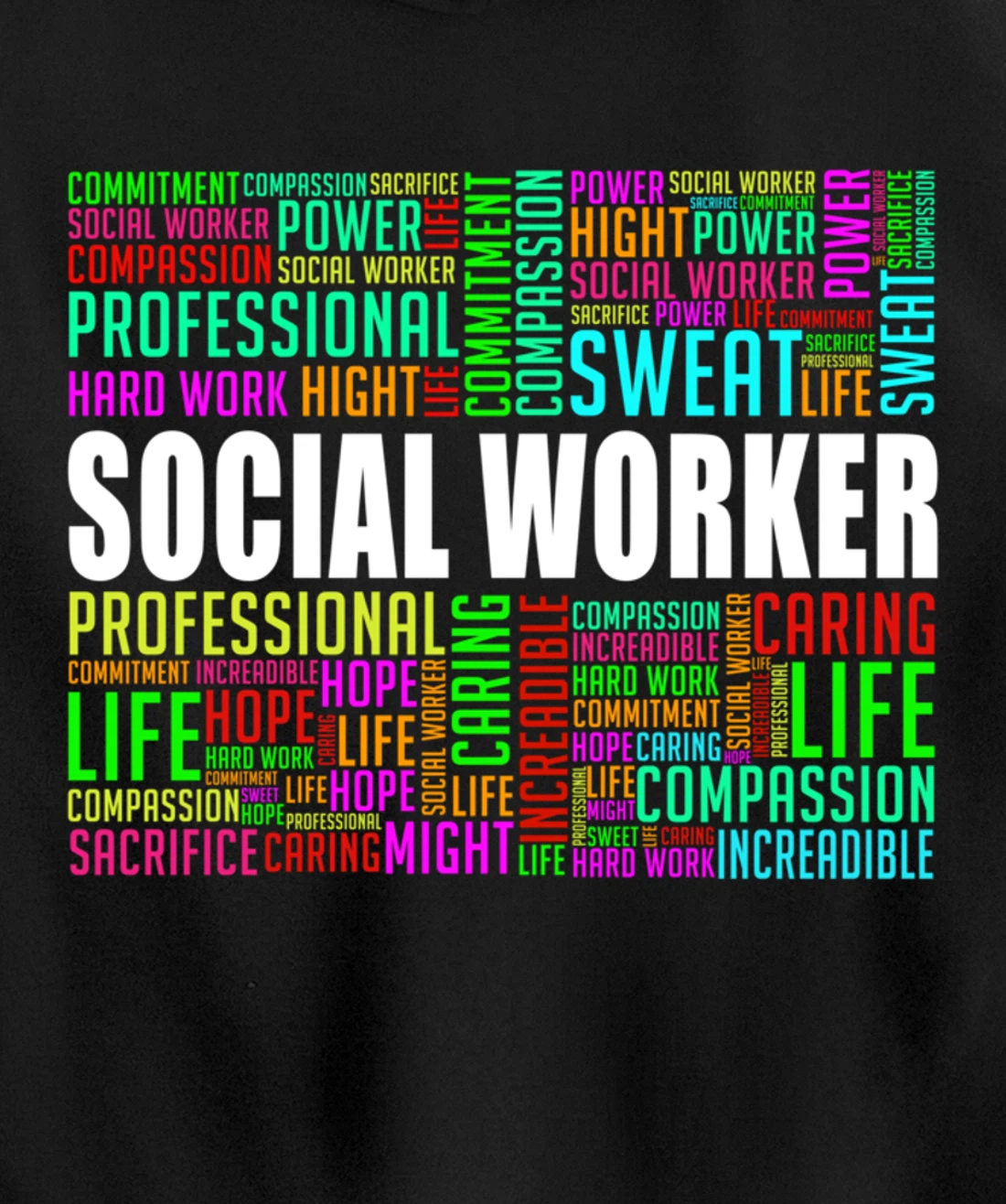 Love Social Worker Caseworker Public Servant Service Pullover Hoodie