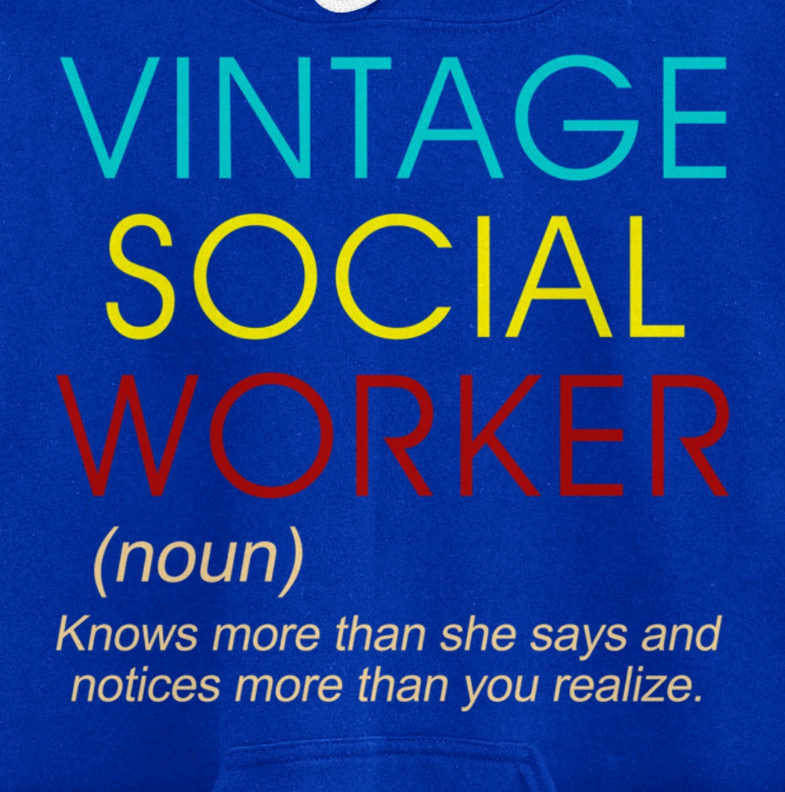 Vintage Social Worker Definition Caseworker Public Servant Pullover Hoodie