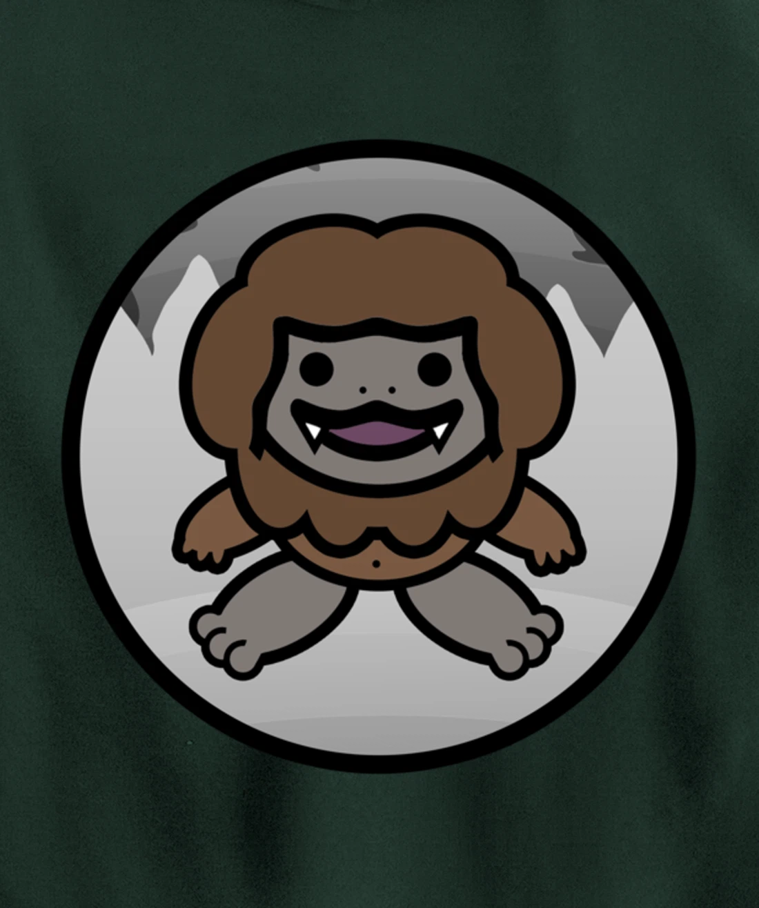 Baby Bigfoot Mythical Yeti Cute Cryptid Cute Sasquatch Pullover Hoodie