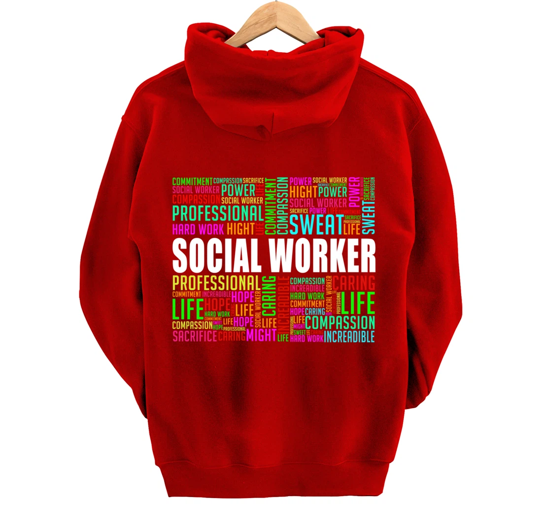 Love Social Worker Caseworker Public Servant Service Pullover Hoodie