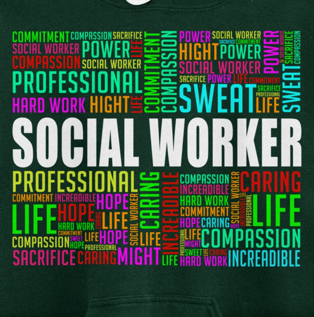 Love Social Worker Caseworker Public Servant Service Pullover Hoodie