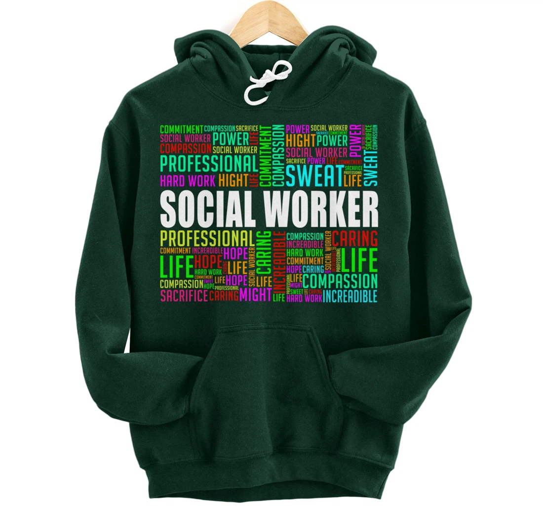 Love Social Worker Caseworker Public Servant Service Pullover Hoodie