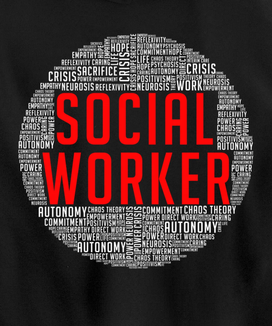 Proud Social Worker Heart Shape Public Servant Caseworker Pullover Hoodie