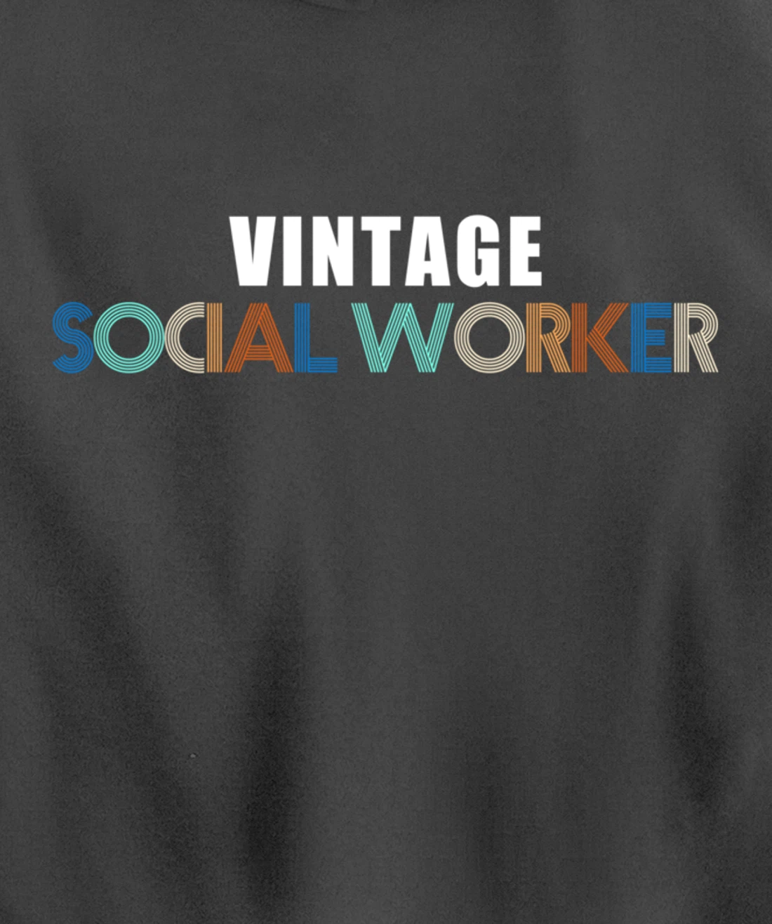 Cool Retro Style Social Worker 60s 70s Public Servant Pullover Hoodie