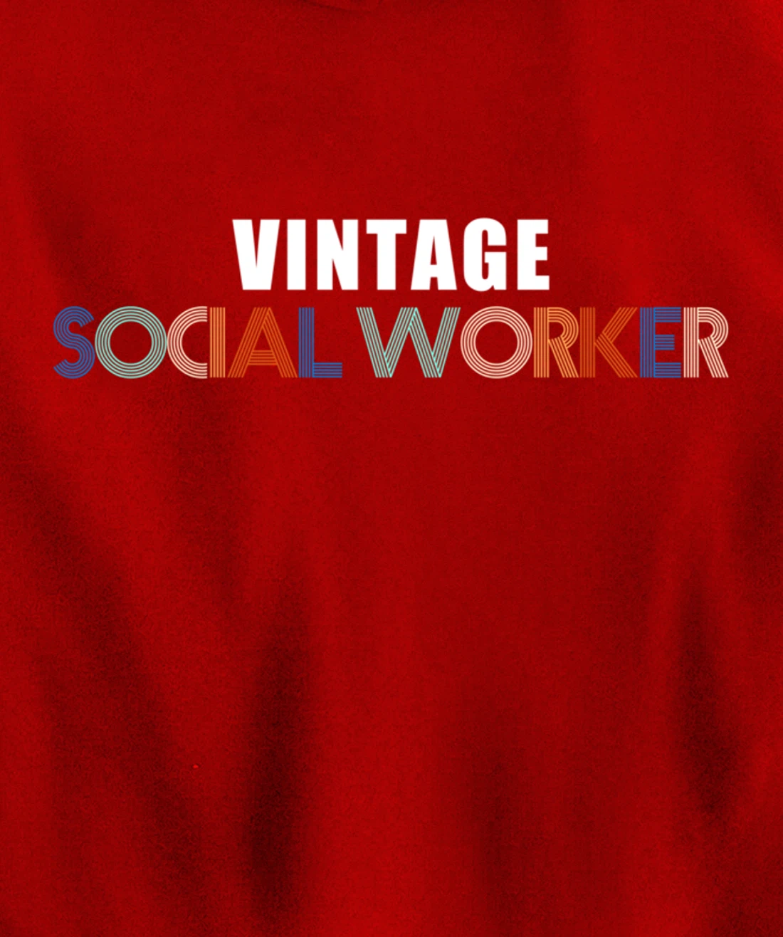 Cool Retro Style Social Worker 60s 70s Public Servant Pullover Hoodie