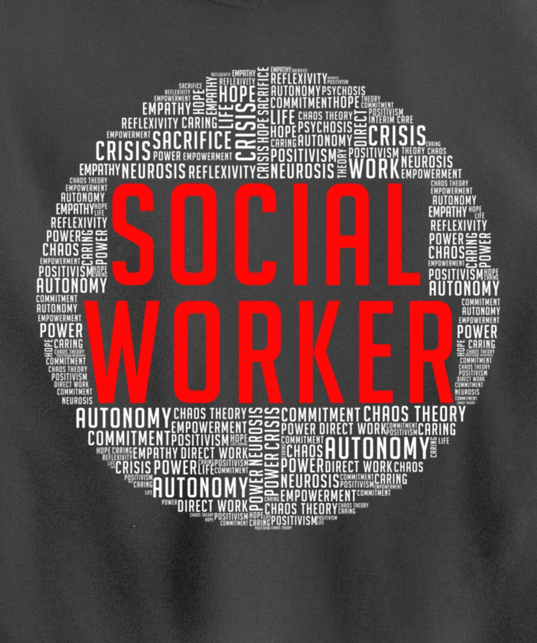 Proud Social Worker Heart Shape Public Servant Caseworker Pullover Hoodie