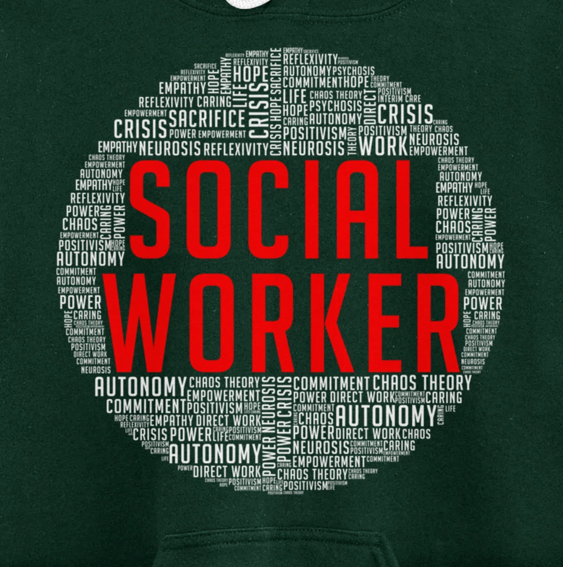 Proud Social Worker Heart Shape Public Servant Caseworker Pullover Hoodie