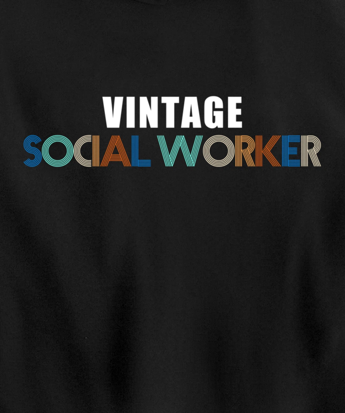 Cool Retro Style Social Worker 60s 70s Public Servant Pullover Hoodie