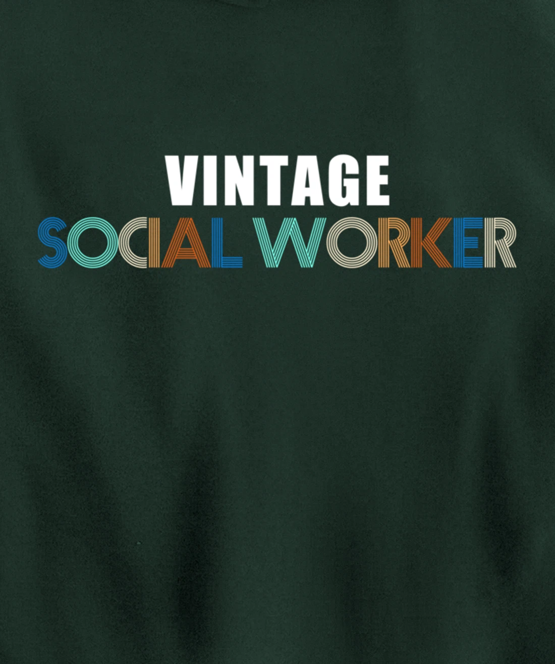 Cool Retro Style Social Worker 60s 70s Public Servant Pullover Hoodie