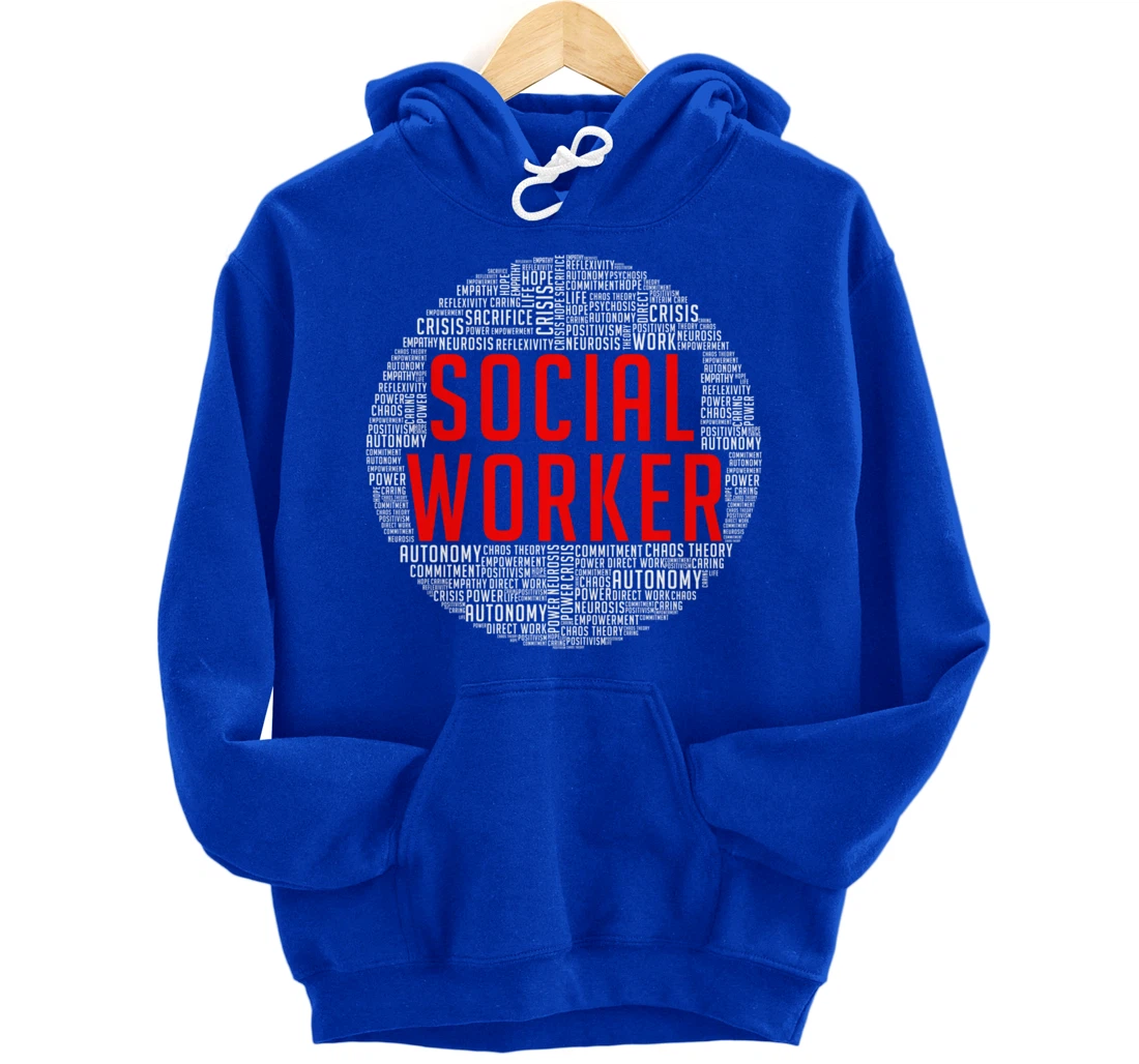 Proud Social Worker Heart Shape Public Servant Caseworker Pullover Hoodie