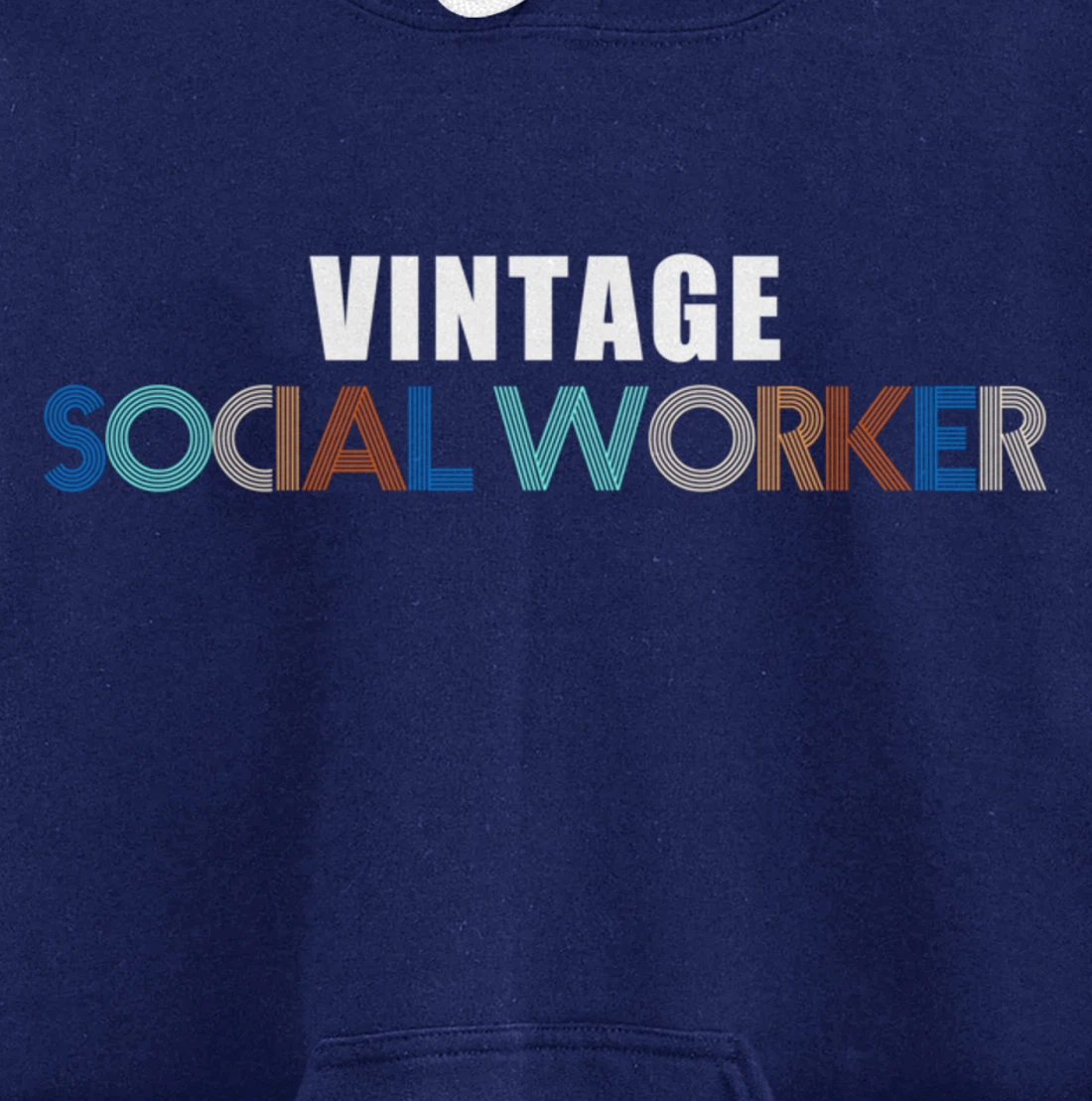 Cool Retro Style Social Worker 60s 70s Public Servant Pullover Hoodie
