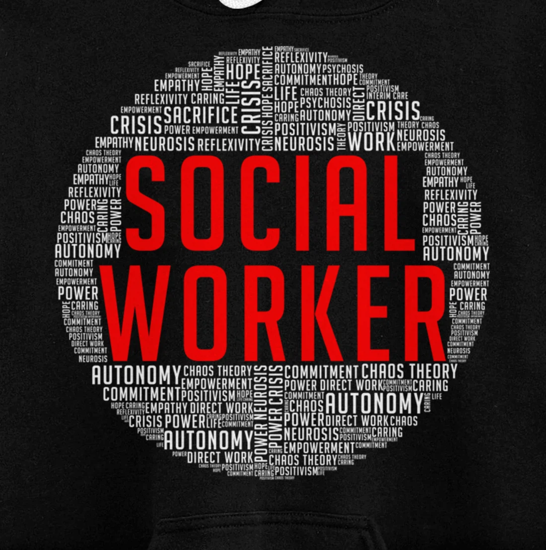 Proud Social Worker Heart Shape Public Servant Caseworker Pullover Hoodie