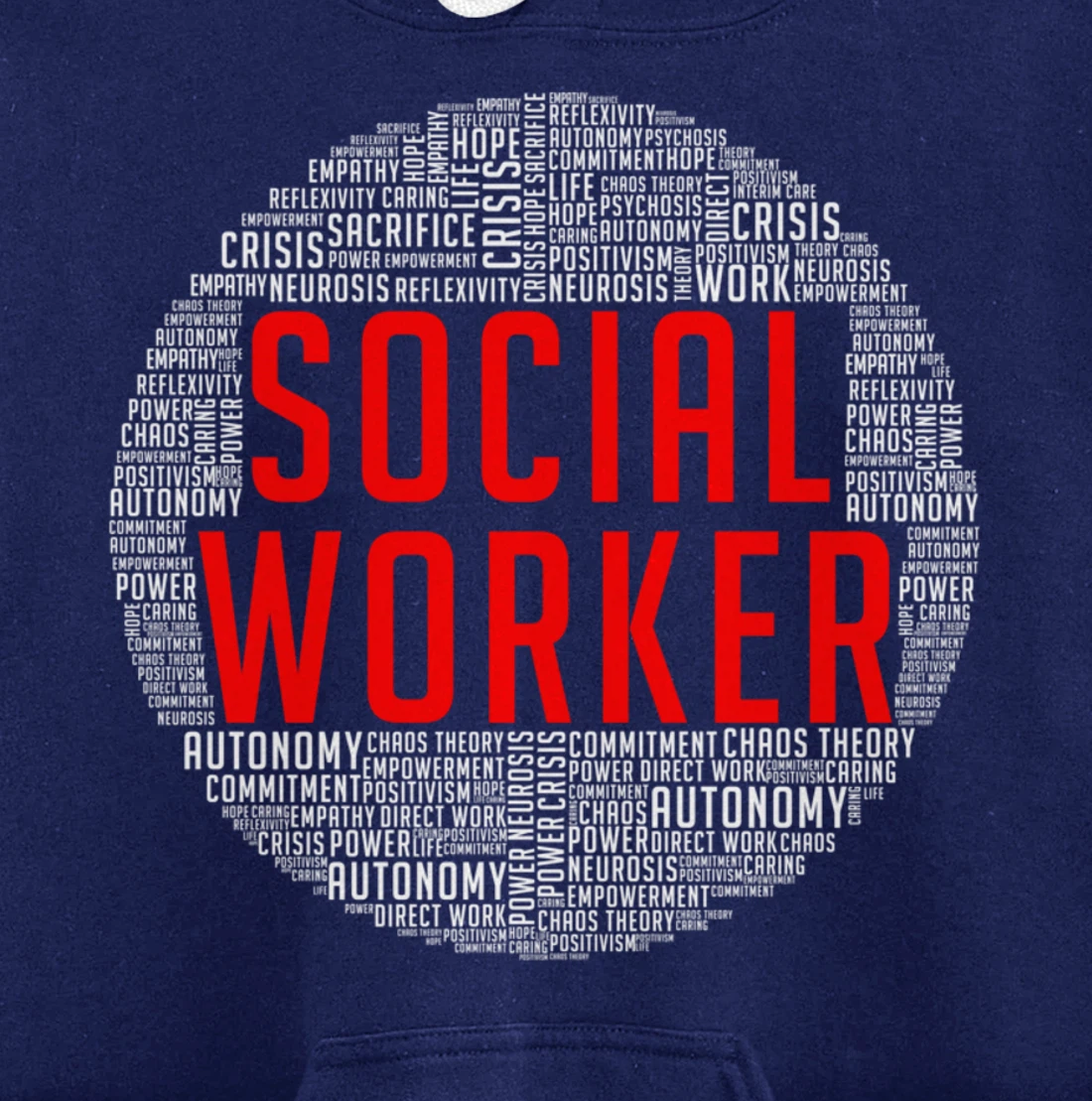 Proud Social Worker Heart Shape Public Servant Caseworker Pullover Hoodie