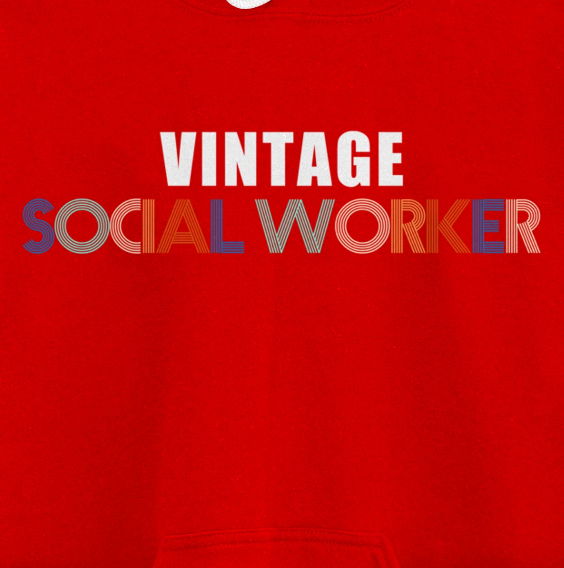 Cool Retro Style Social Worker 60s 70s Public Servant Pullover Hoodie