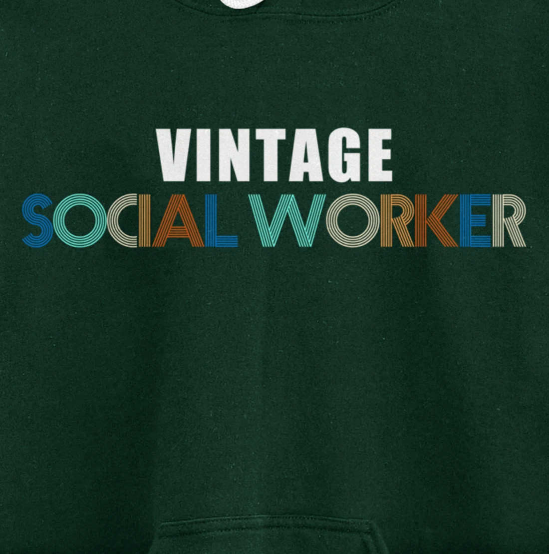 Cool Retro Style Social Worker 60s 70s Public Servant Pullover Hoodie