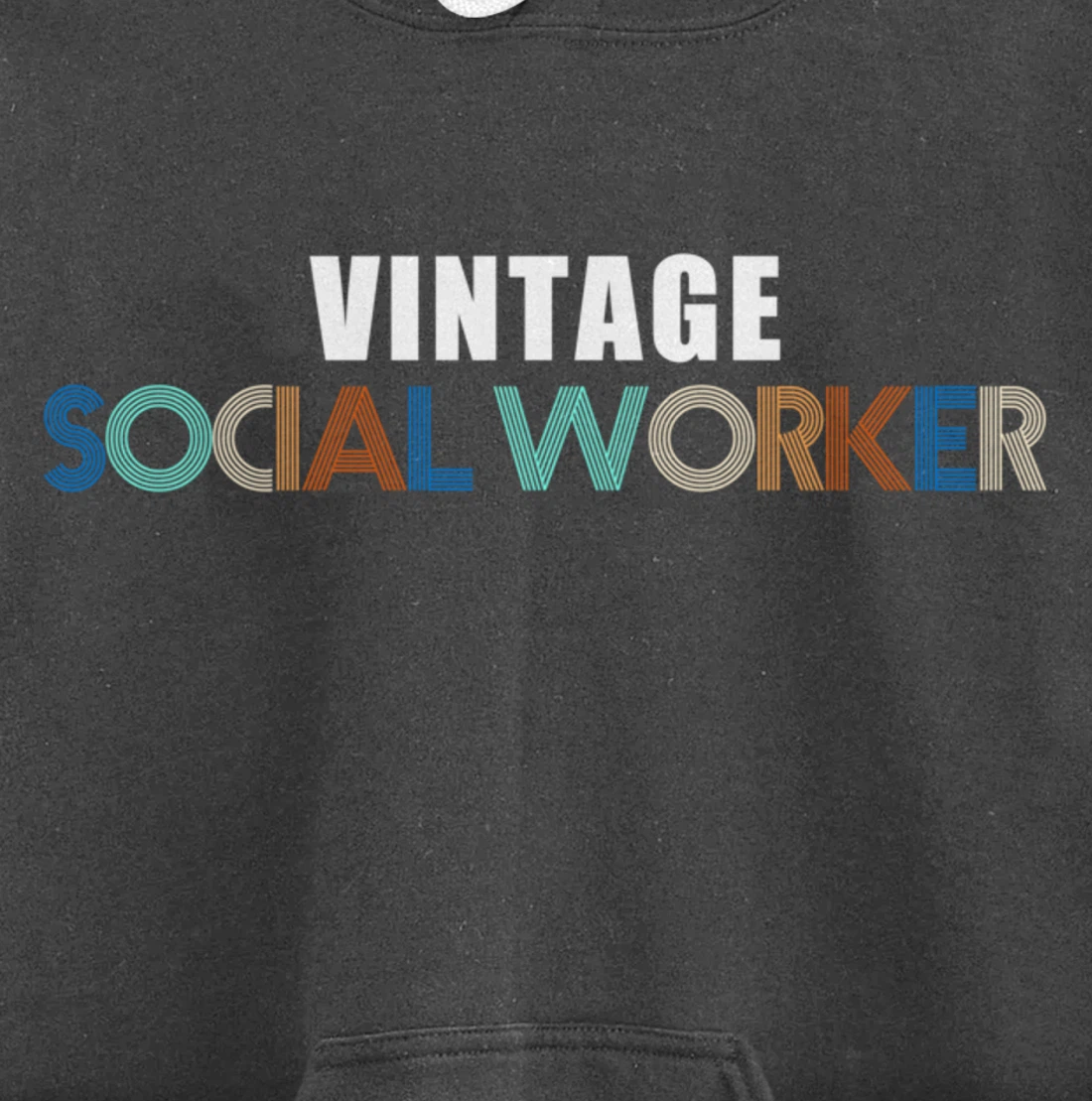 Cool Retro Style Social Worker 60s 70s Public Servant Pullover Hoodie