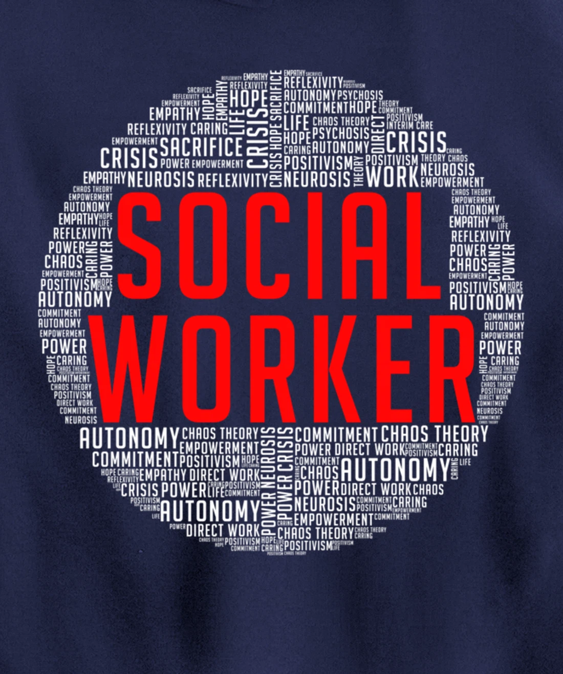 Proud Social Worker Heart Shape Public Servant Caseworker Pullover Hoodie