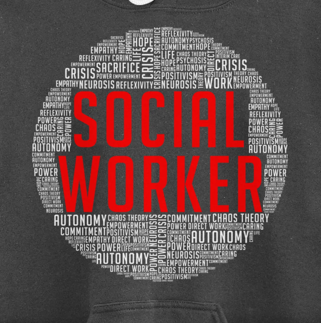 Proud Social Worker Heart Shape Public Servant Caseworker Pullover Hoodie