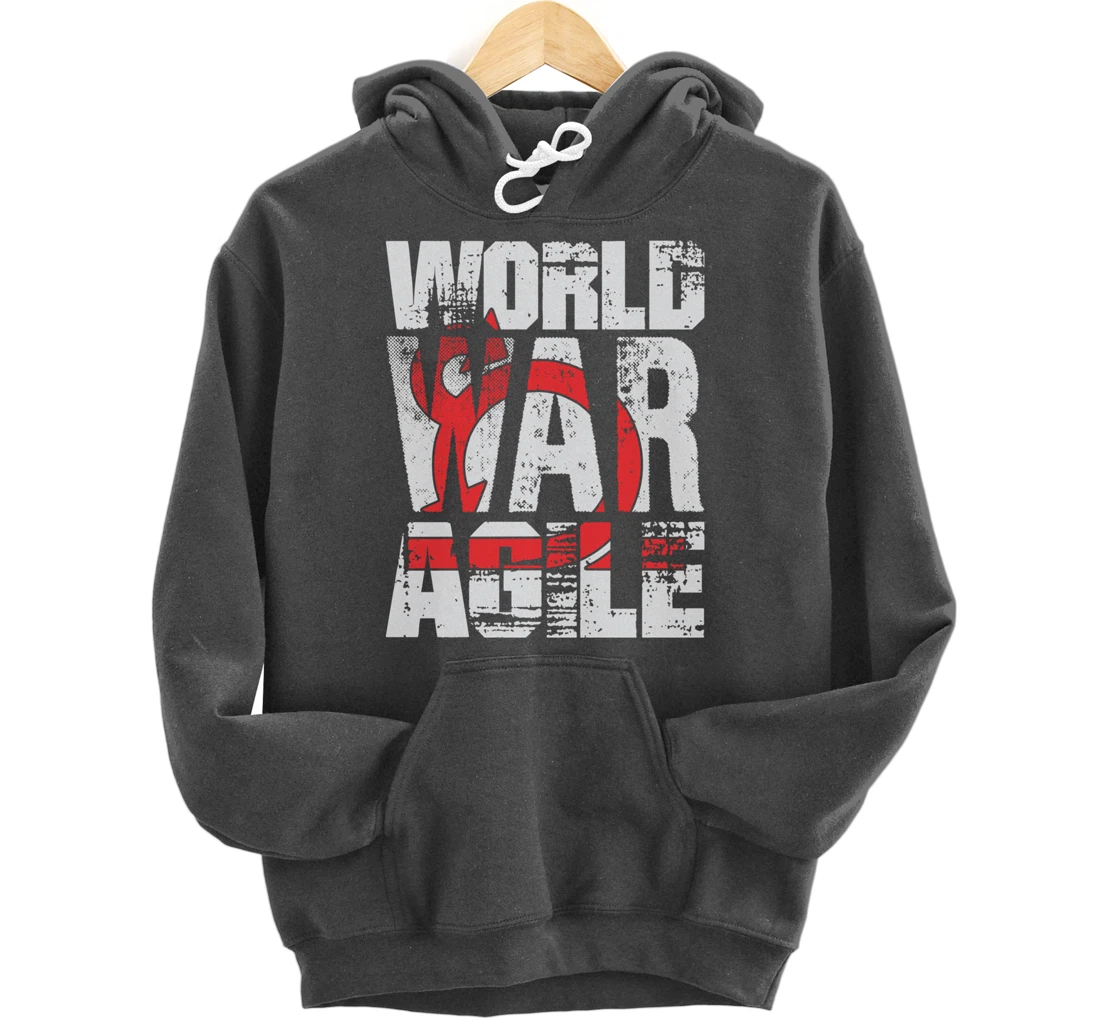 Agile Battle War Scrum Project Management Funny PM Coach Pullover Hoodie