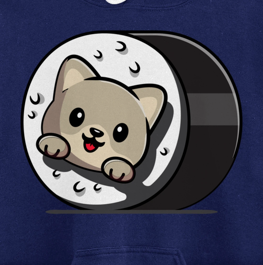 Funny Cat Sushi Kitty Japanese Dish Raw Seafood Food Lover Pullover Hoodie