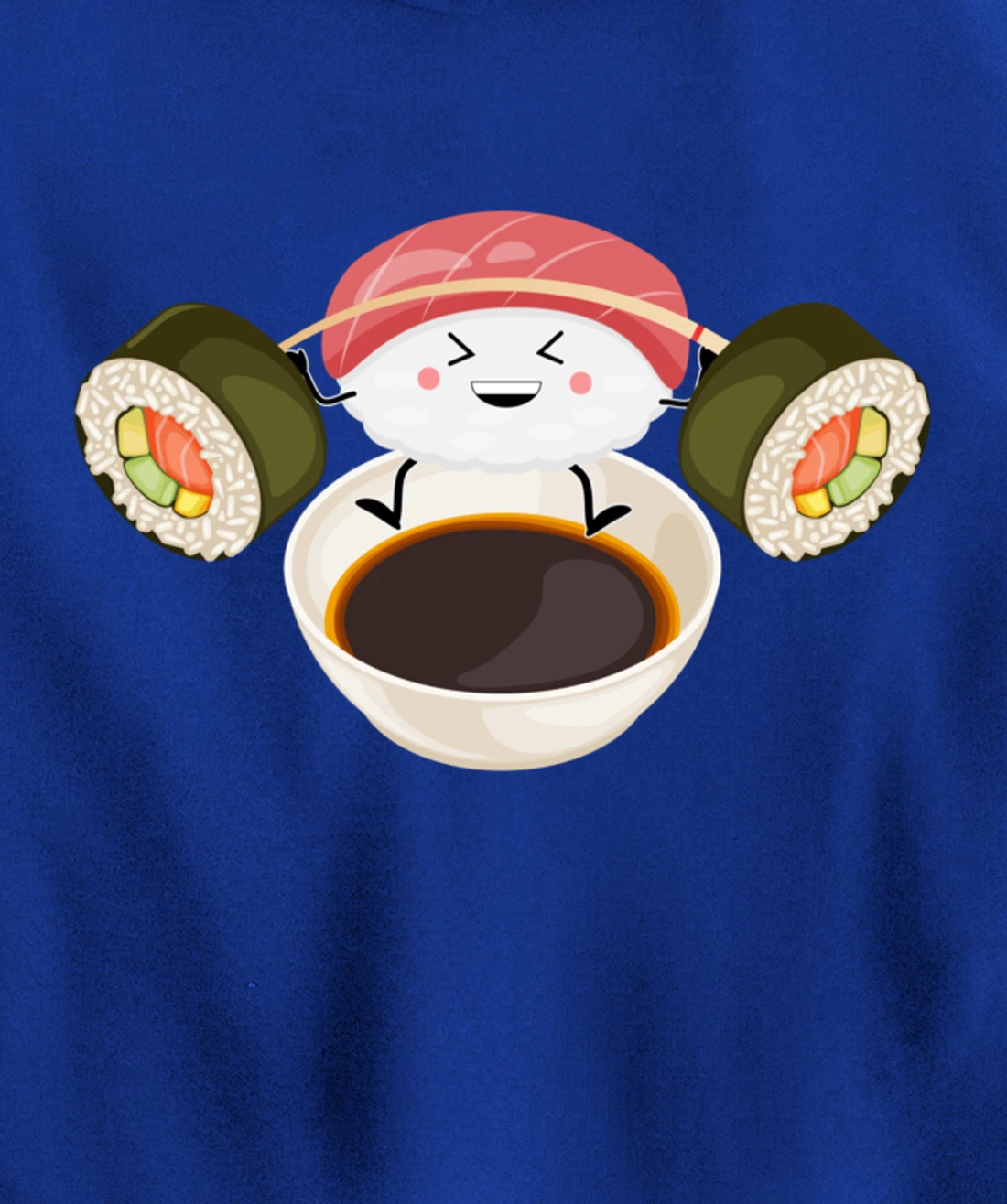 Funny Sushi Weight Lifting Japanese Food Gym Work-Out Pullover Hoodie