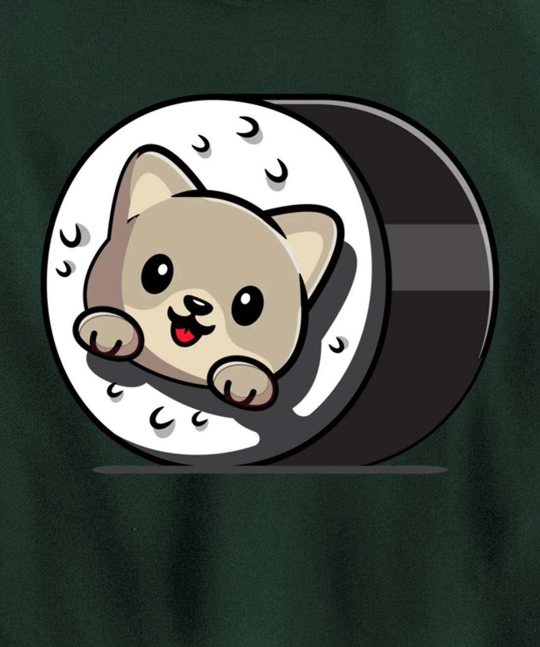 Funny Cat Sushi Kitty Japanese Dish Raw Seafood Food Lover Pullover Hoodie