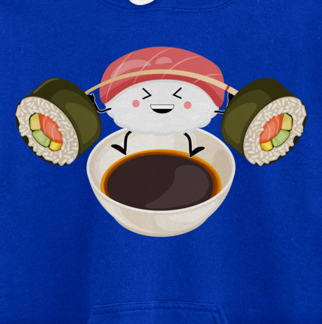 Funny Sushi Weight Lifting Japanese Food Gym Work-Out Pullover Hoodie