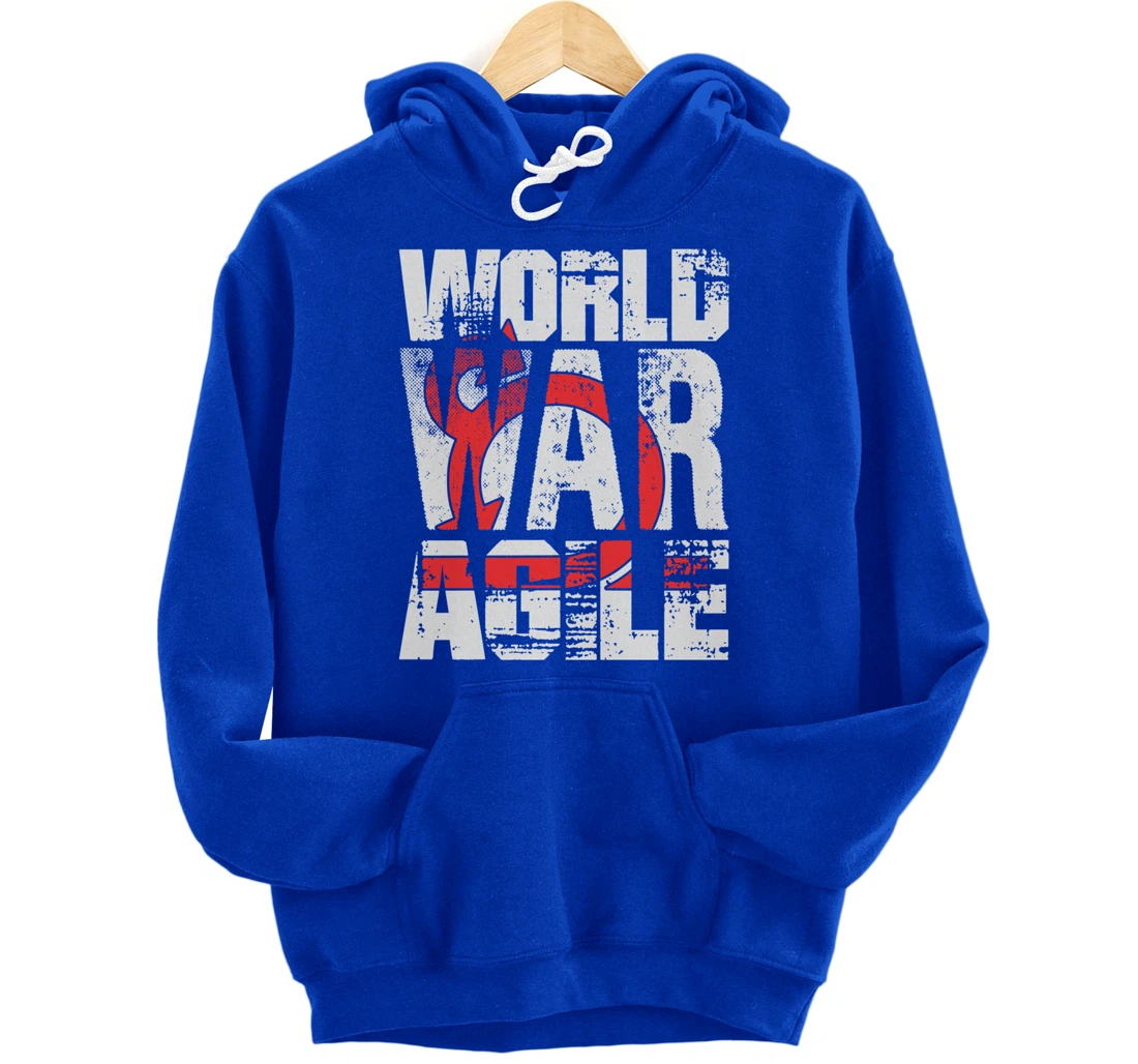 Agile Battle War Scrum Project Management Funny PM Coach Pullover Hoodie