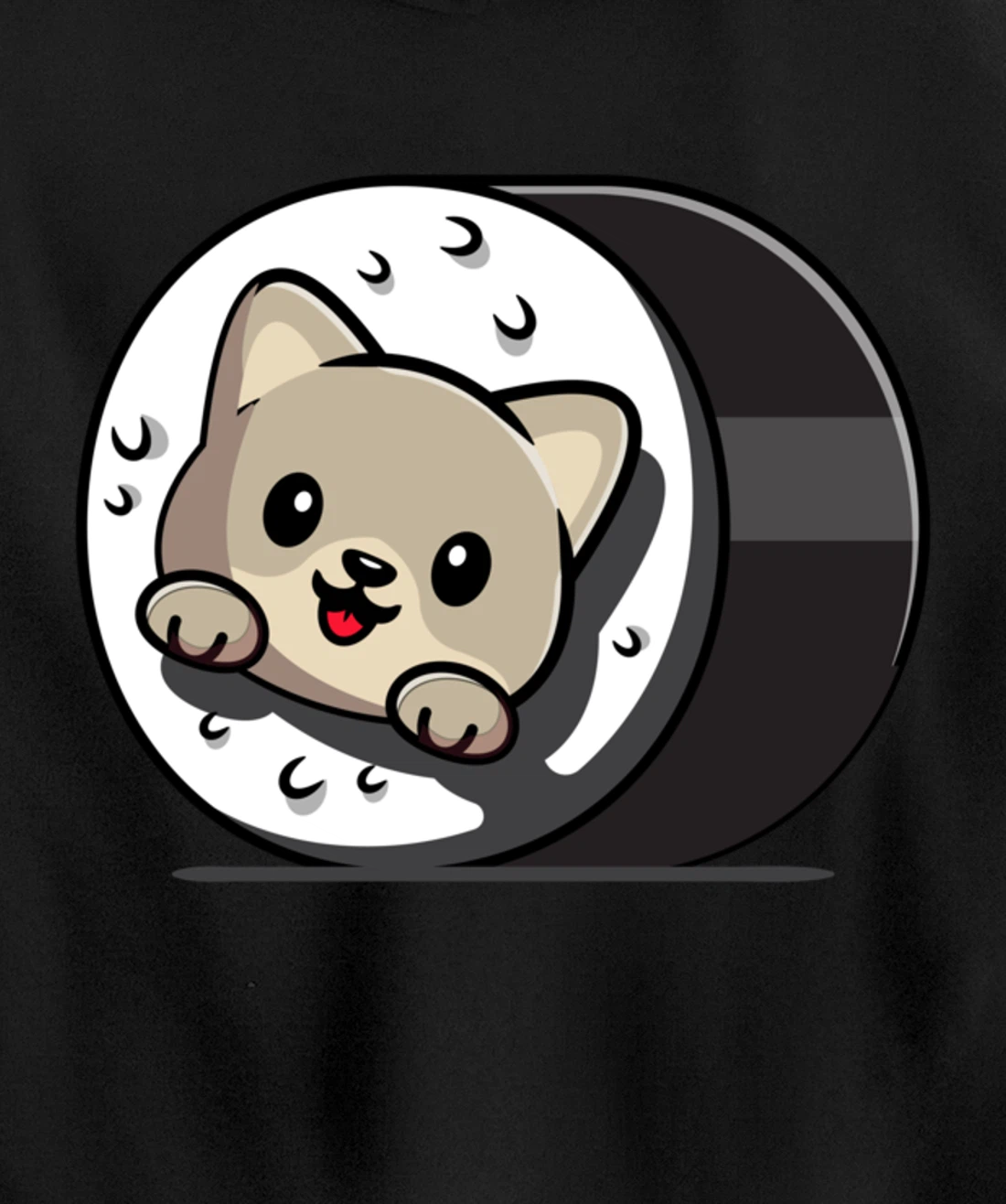 Funny Cat Sushi Kitty Japanese Dish Raw Seafood Food Lover Pullover Hoodie