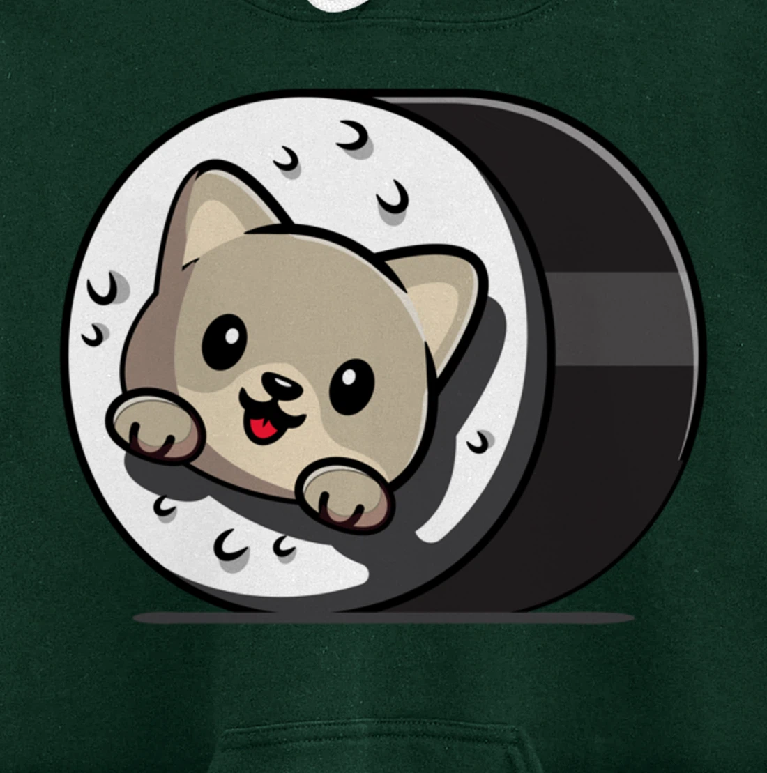 Funny Cat Sushi Kitty Japanese Dish Raw Seafood Food Lover Pullover Hoodie