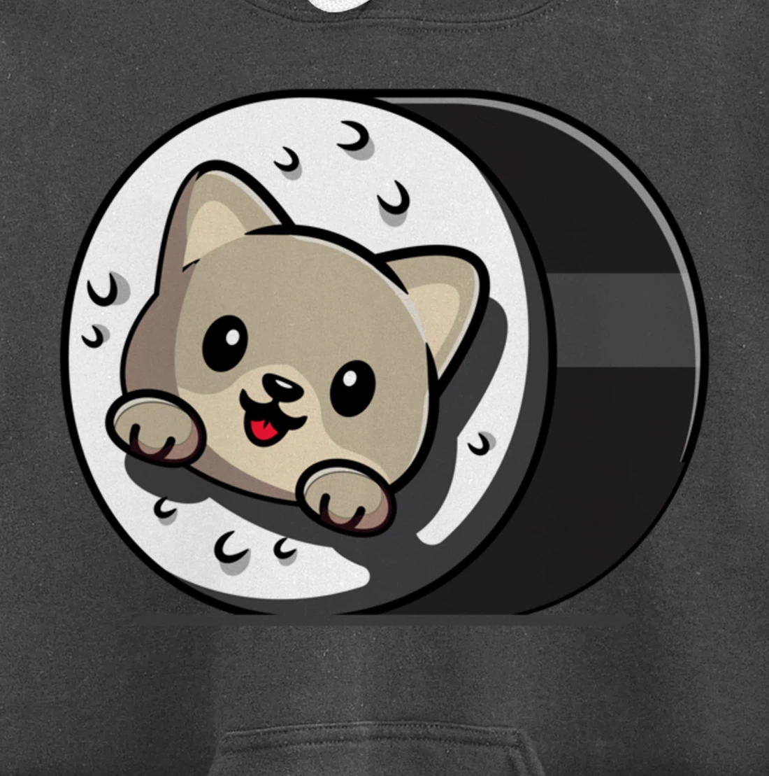 Funny Cat Sushi Kitty Japanese Dish Raw Seafood Food Lover Pullover Hoodie