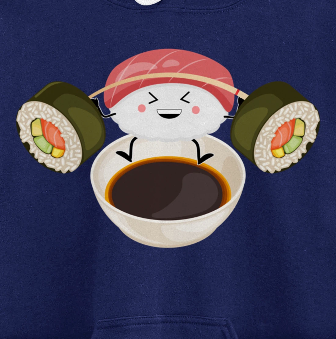 Funny Sushi Weight Lifting Japanese Food Gym Work-Out Pullover Hoodie