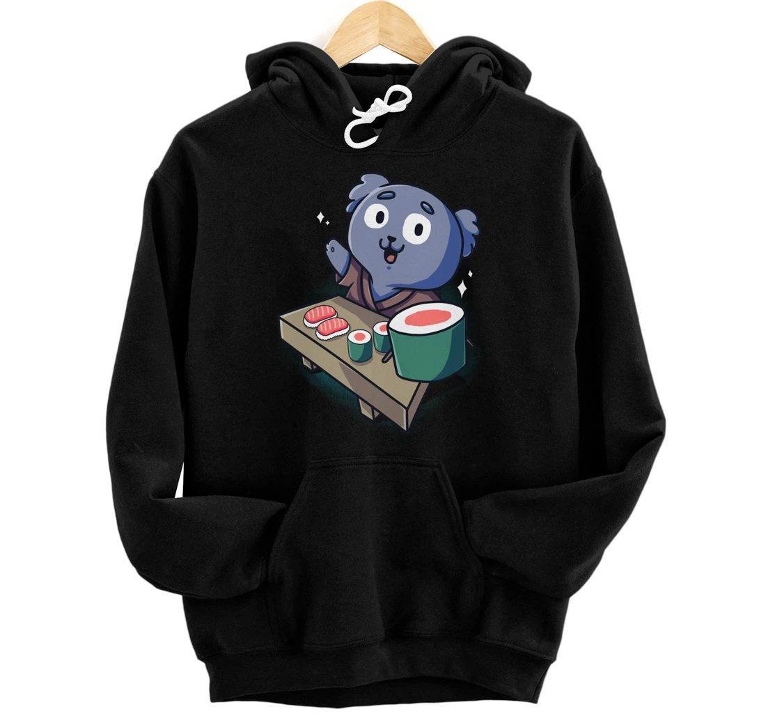 Sushi Koala Chef Cartoon Animals Japanese Food Sushi Bear Pullover Hoodie